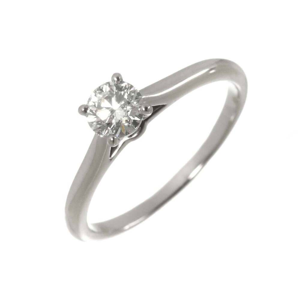 CARTIER Silver Diamond Ring #50